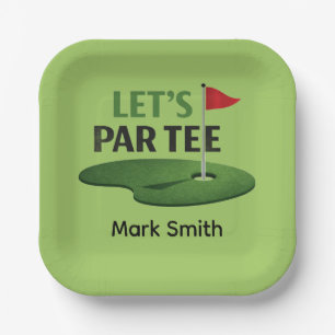 Golf Let’s Par Tee Napkins   Golf Bachelor Party  Paper Plate
