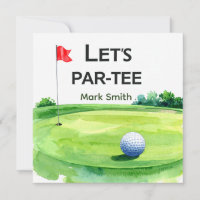 Golf Let’s Par-Tee Putting Green Party