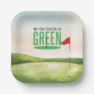 Golf Let’s Par-Tee Putting Green Party Paper Plate