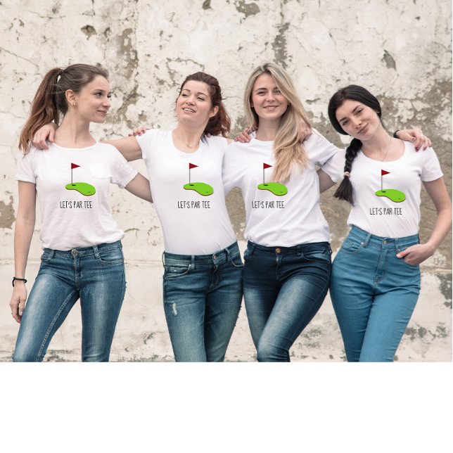 Golf Let’s Par tee with golf flag on green white  (Creator Uploaded)