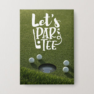 Golf let's par tee golf ball on green grass