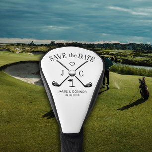Golf Let's Par-Tee Wedding Save the Date Golf Head Cover