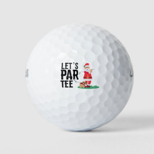 Golf Let's Par tee with Santa Claus Christmas  Balls