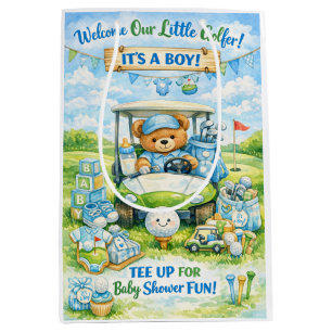 Golf Little Golfer Baby Boy drive golf cart  Medium Gift Bag