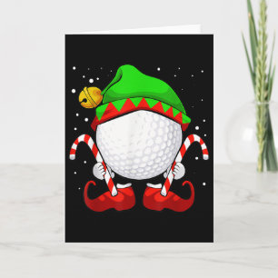 Golf Ll Elf Christmas Pajama Cute Sport X Mas Cand Card