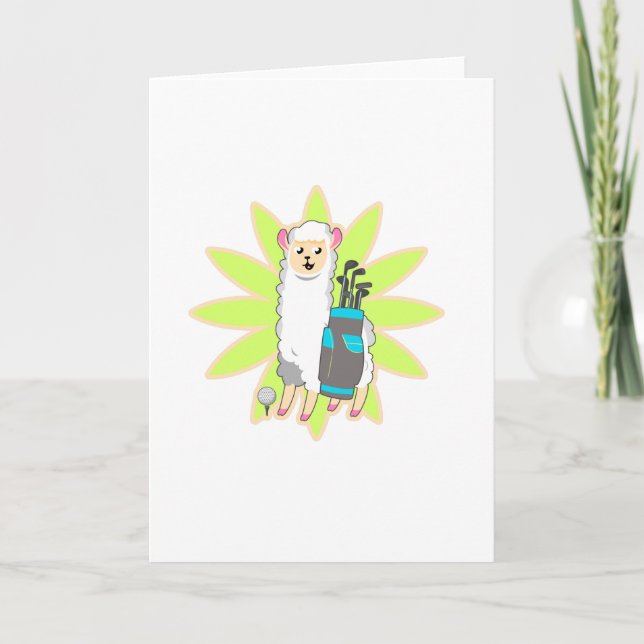 Golf Llama Card (Front)