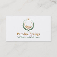 Golf Logo Emblem Golfball Crown Business Card
