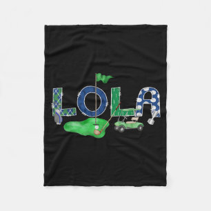 Golf lola hole in one golf 1st birthday boy party fleece blanket