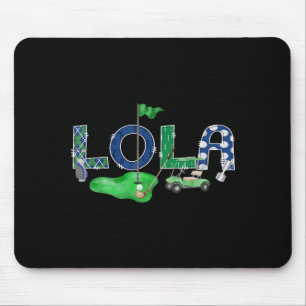 Golf lola hole in one golf 1st birthday boy party mouse pad