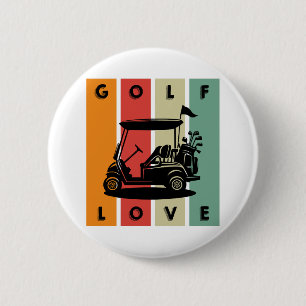 Golf-Love 6 Cm Round Badge
