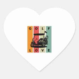 Golf-Love Heart Sticker