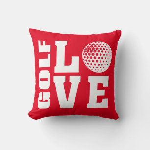 Golf Love Red Cushion