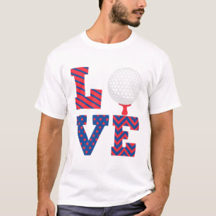 Golf Love Word Art T-Shirt