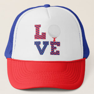 Golf Love Word Art Trucker Hat