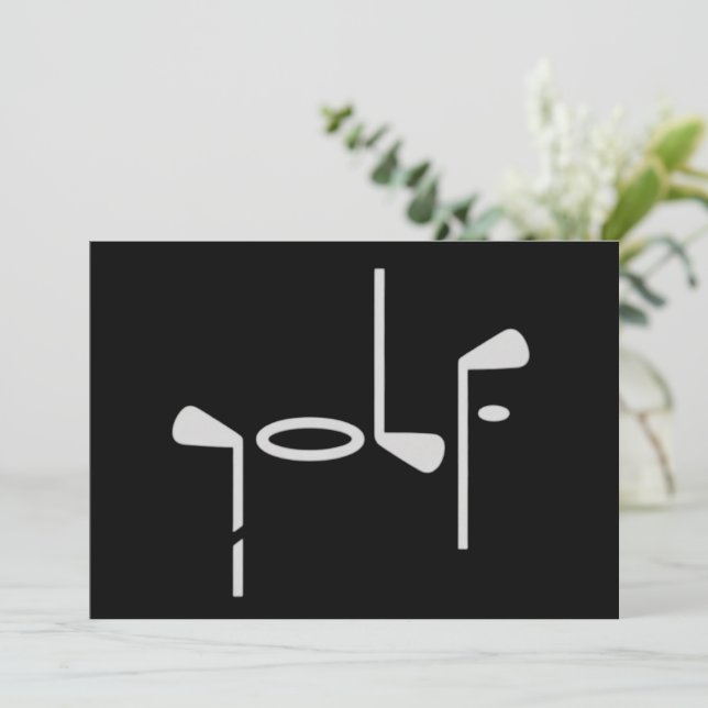 Golf Lover Golfer Golfing Club Invitation (Standing Front)