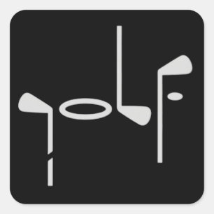 Golf Lover Golfer Golfing Club Square Sticker