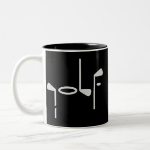 Golf Lover Golfer Golfing Club Two-Tone Coffee Mug
