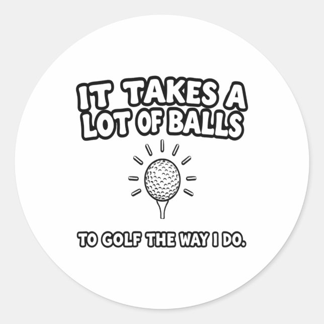 Golf Lover T-Shirt Design Classic Round Sticker (Front)