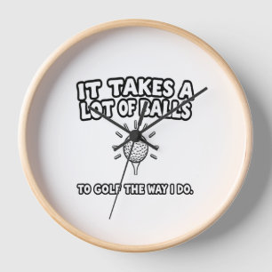 Golf Lover T-Shirt Design Clock