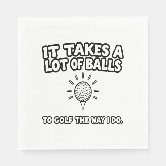 Golf Lover T-Shirt Design Napkin (Front)