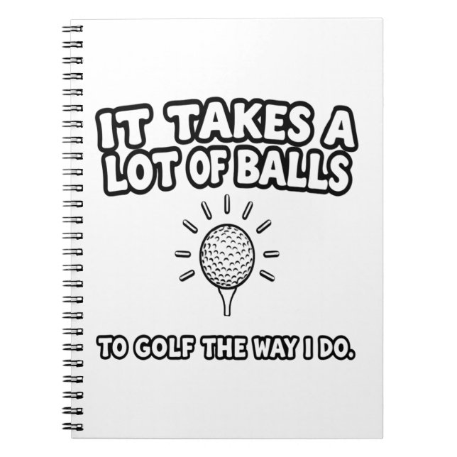 Golf Lover T-Shirt Design Notebook (Front)
