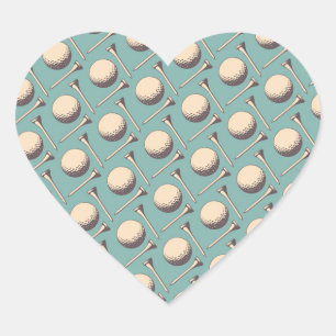 Golf Lover (vintage) Heart Sticker