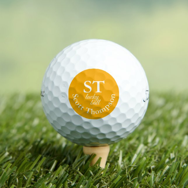 Golf Lucky Ball with His Name  (Insitu Tee)