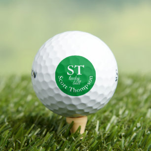 Golf Lucky Ball with His Name green colour