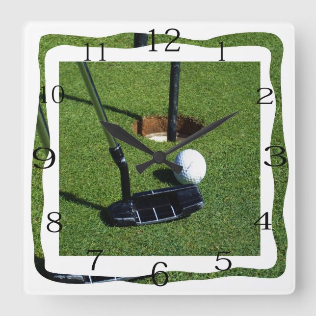Golf Make That Par , Square Wall Clock (Front)