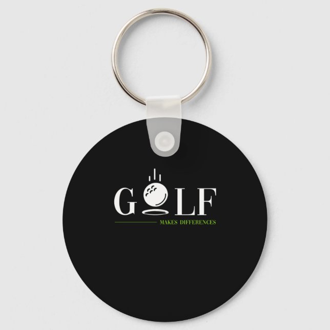 Golf Makes Differences Golfer Golfing Golf Club Gi Key Ring (Front)