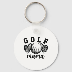 Golf Mama Hearts Golf Mum Of A Golf Player Mother Key Ring