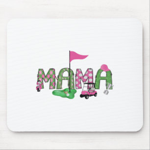 Golf Mama Pink Hole In One Golf 1st Birthday Girl  Mouse Pad
