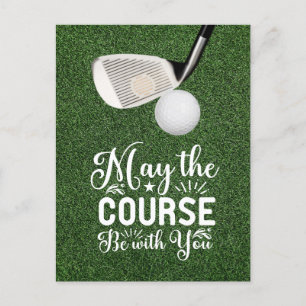 Golf May the course be with you Postcard