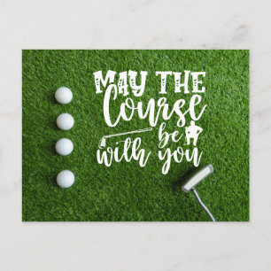 Golf May  the Course be with you  Postcard