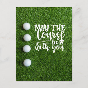 Golf May the Course be with you Postcard