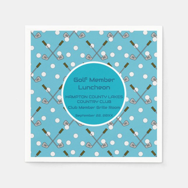 Golf Member Special Event Party  Napkins (Front)