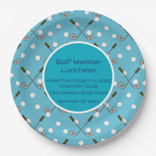 Golf Member Special Event Party Plate