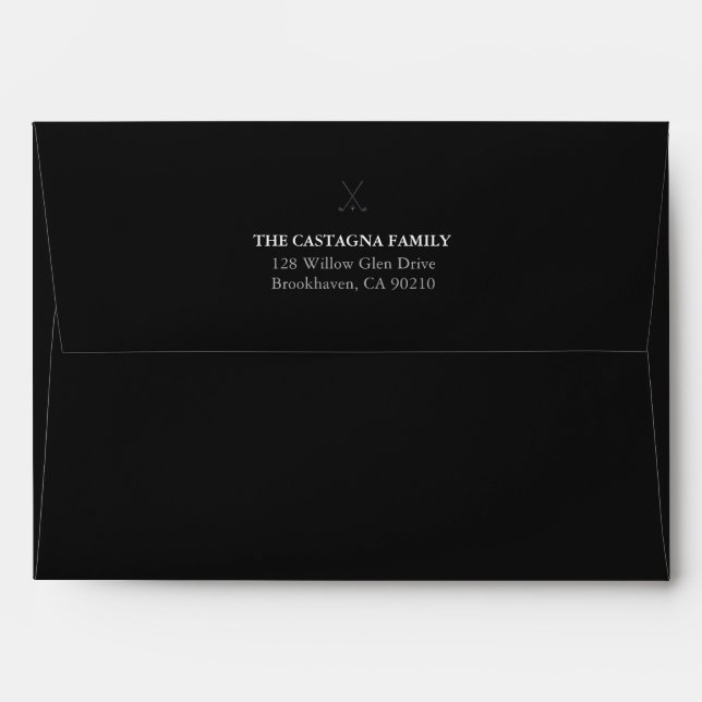 Golf Memorial | Celebration of Life 5x7 Envelope (Back (Top Flap))