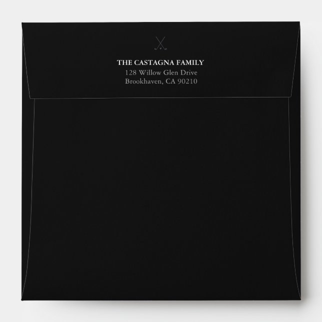 Golf Memorial | Celebration of Life Envelope (Back (Top Flap))