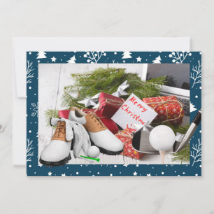 Golf Merry Christmas card to gifts to golfer