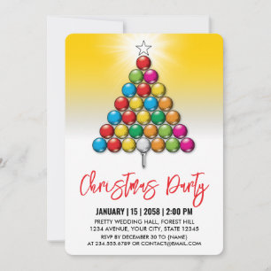 Golf Merry Christmas-Holiday Design Invitation