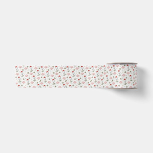 Golf Merry Christmas Santa Hat Golf Ball Holiday Satin Ribbon