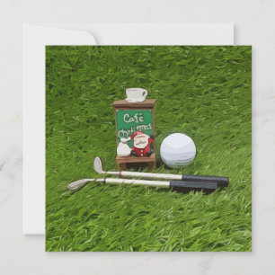 Golf Merry Christmas to Golfer with Santa Claus Card