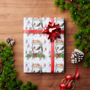 Golf Merry Christmas with Golf Cart Wrapping Paper