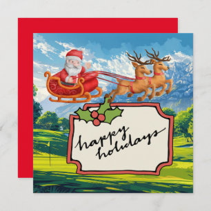 Golf Merry Christmas with Santa Claus