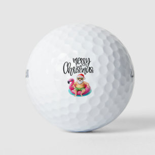 Golf Merry Christmas with Santa Claus Pool Party Balls