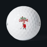Golf Merry  Christmas with Santa Claus to golfer  Golf Balls<br><div class="desc">Golf Merry Christmas with Santa Claus to golfer Golf Balls</div>