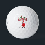 Golf Merry  Christmas with Santa Claus to golfer  Golf Balls<br><div class="desc">Golf Merry Christmas with Santa Claus to golfer Golf Balls</div>