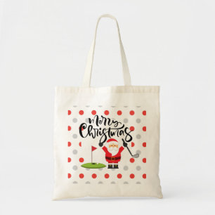 Golf Merry Christmas with Santa  Claus   Tote Bag