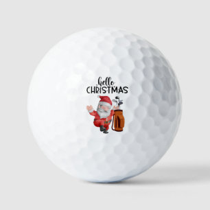 Golf Merry Christmas with Santa playing golf  Golf Balls